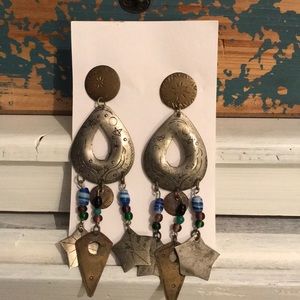 Moon and star earrings